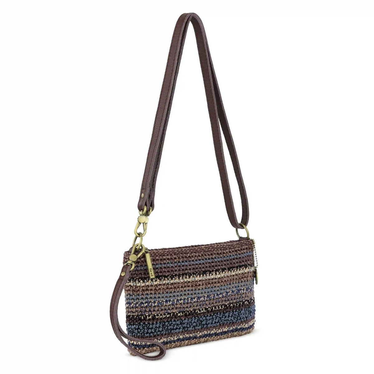 Vita Convertible Wristlet - Hand Crochet - Aspen Stripe