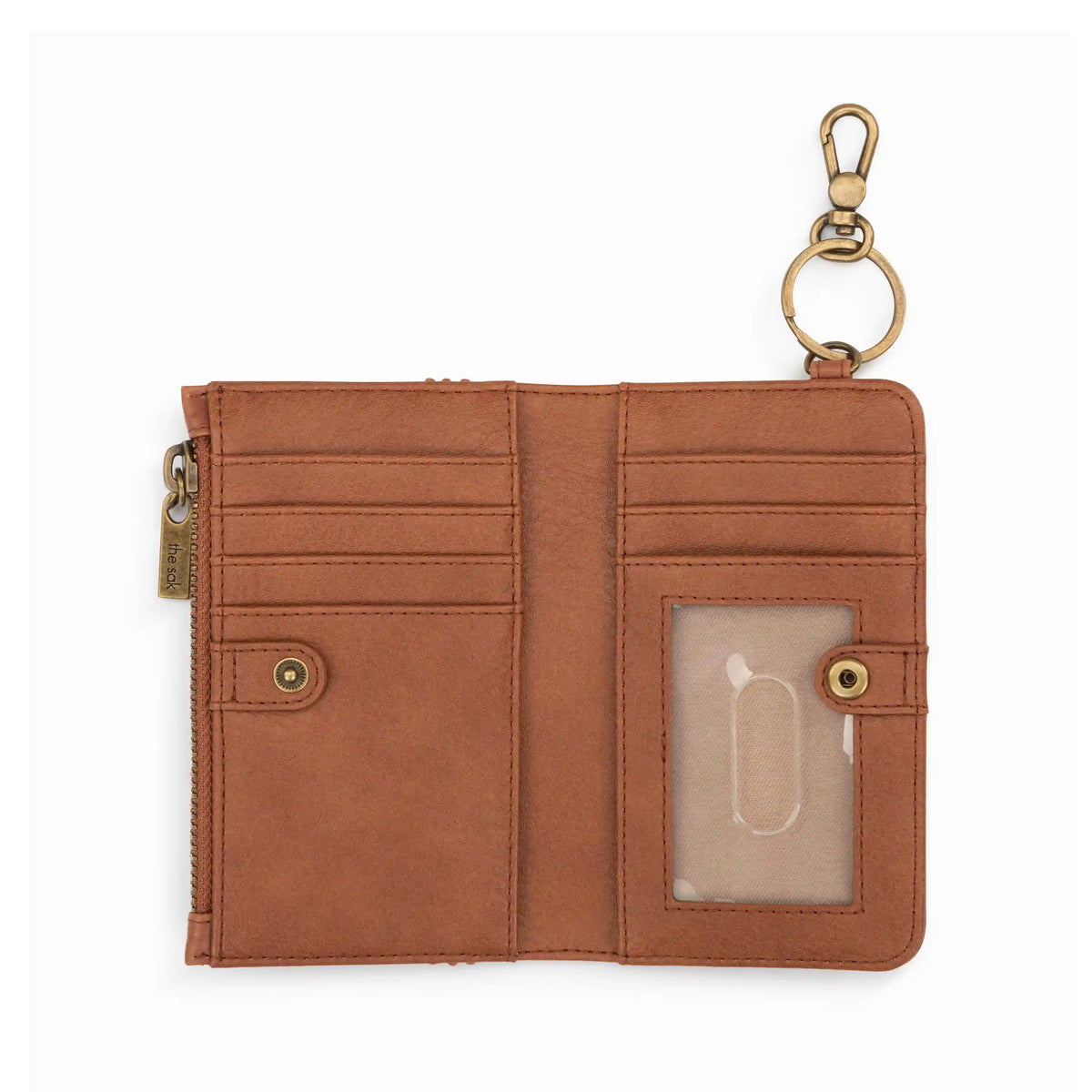 Encino Essential Wallet - Leather - Tobacco Floral Embossed