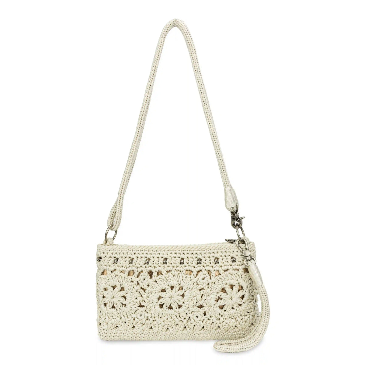Vita Convertible Wristlet - Hand Crochet - Natural Medallion