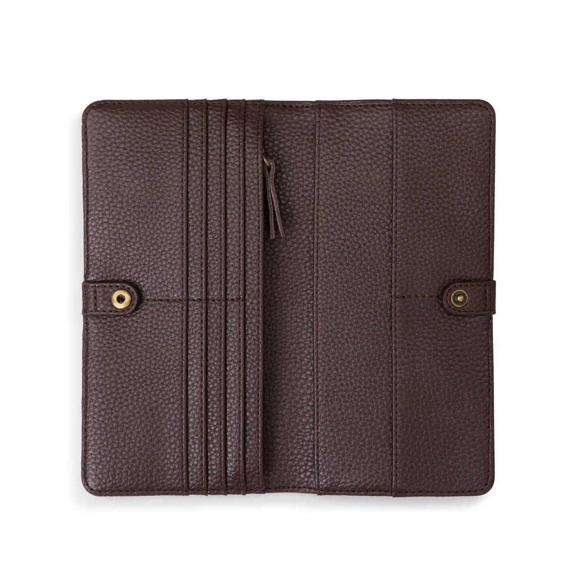 Mira Large Wallet - Leather - Mahogany