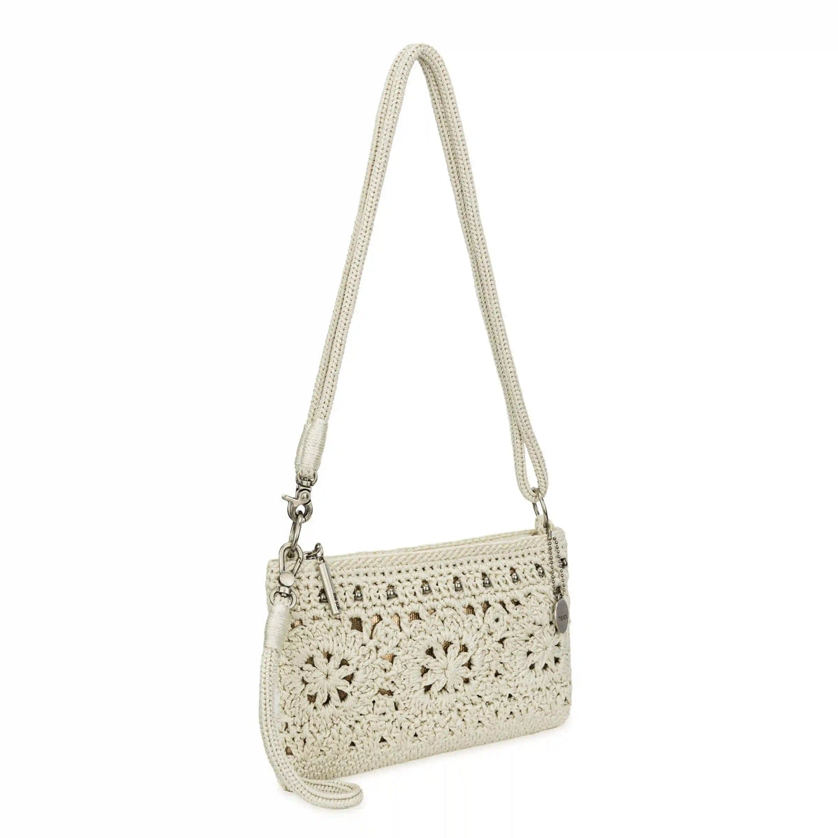 Vita Convertible Wristlet - Hand Crochet - Natural Medallion