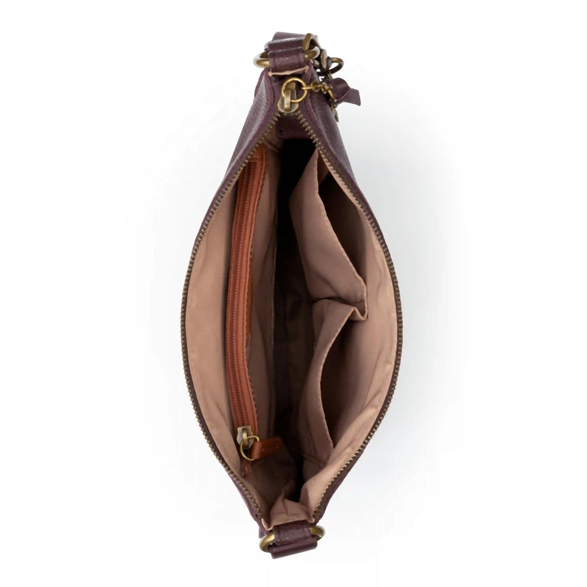 Lucia Crossbody - Leather - Mahogany Stitch