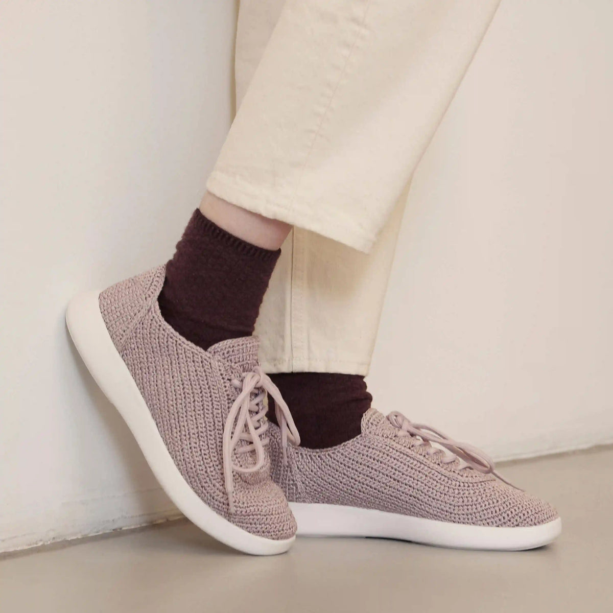 Asha Sneaker - Hand Crochet - Fog