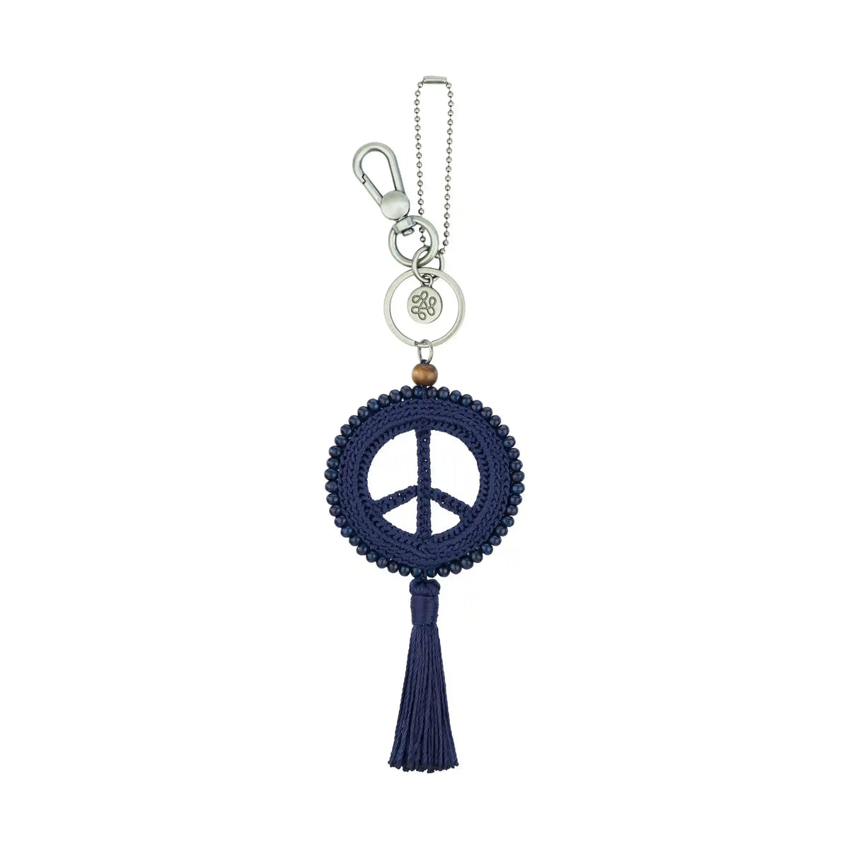 Yarnicharmz Dangle - Hand Crochet - Denim Tonal Peace
