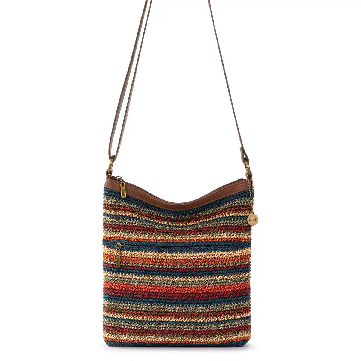 Lucia Crossbody - Hand Crochet - Woodland Stripe