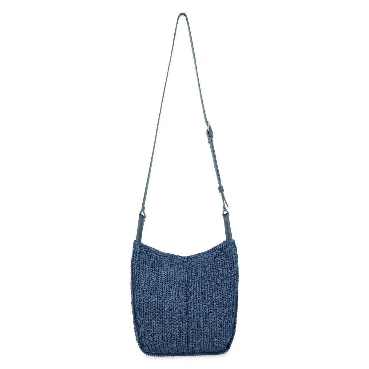 Los Feliz Crossbody - Hand Crochet - Denim Tonal Straw