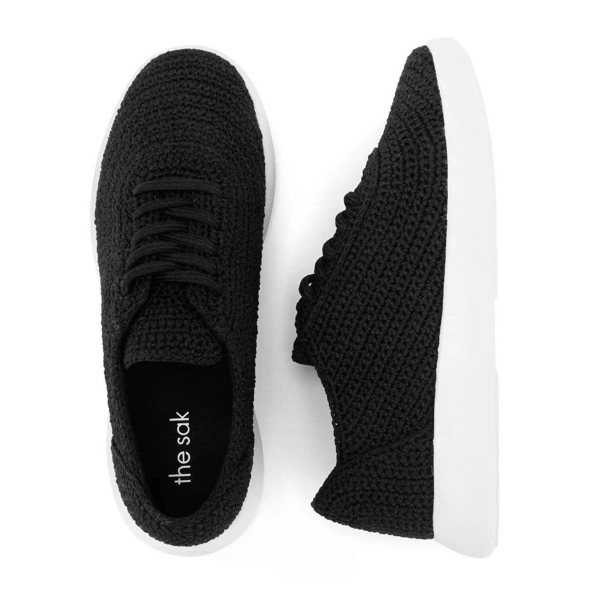Asha Sneaker - Hand Crochet - Black