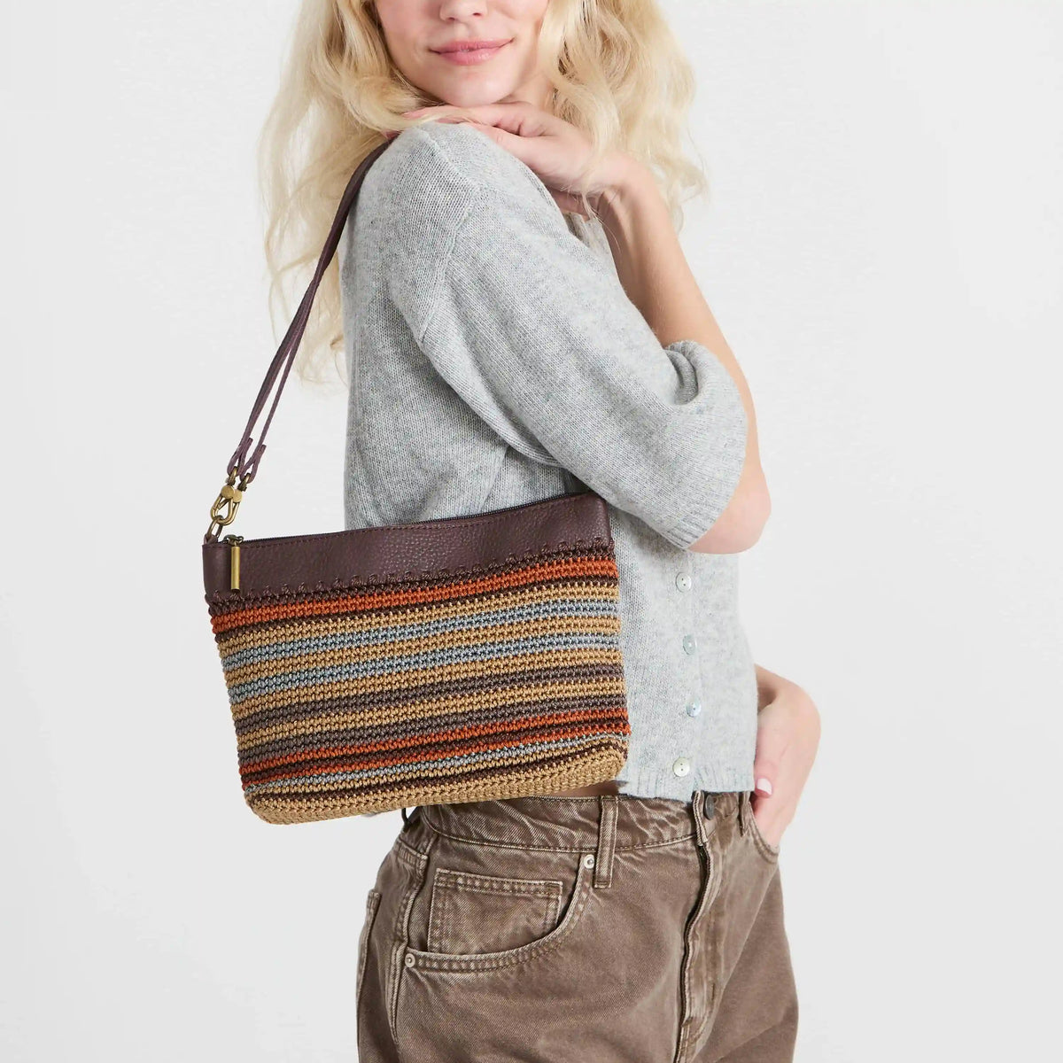 Lumi Crossbody - Hand Crochet - Harvest Stripe