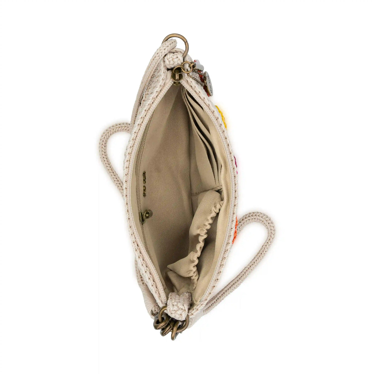 Vita Convertible Wristlet - Hand Crochet - Flower Ecru