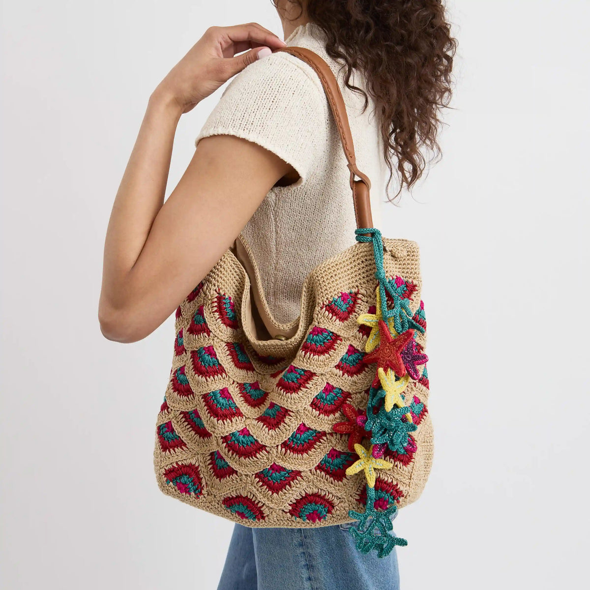 Los Feliz Large Tote - Hand Crochet - Bamboo Mermaid