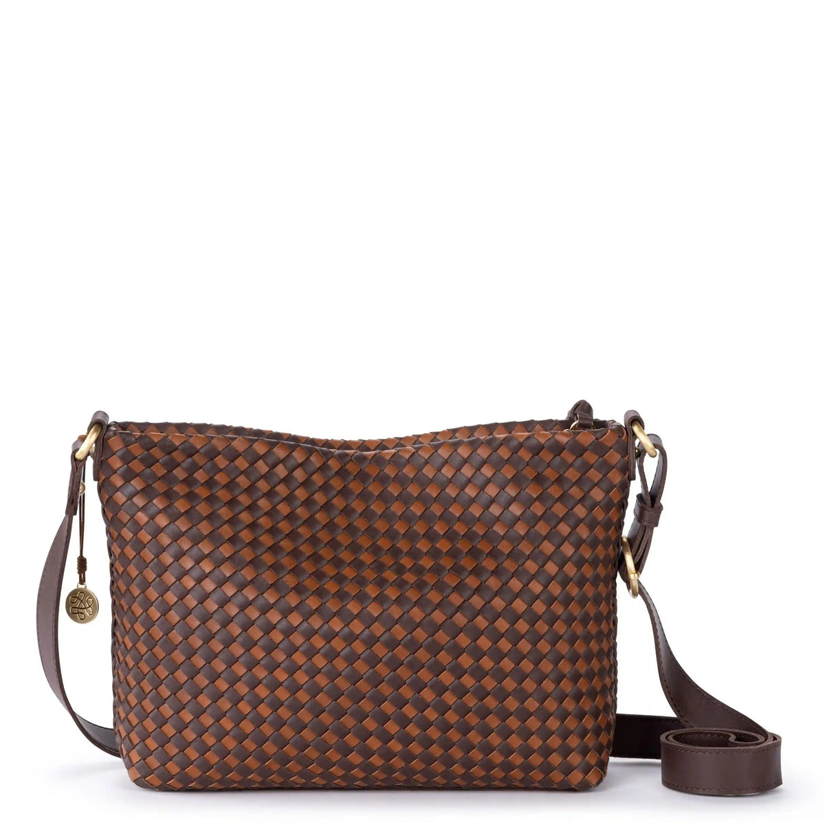 Melrose Crossbody - Leather - Mahogany Cognac Woven