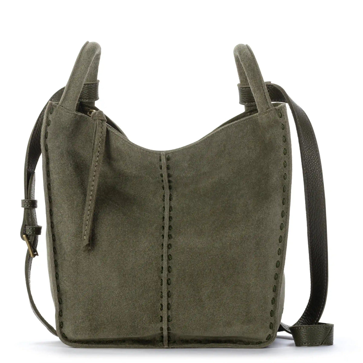 Los Feliz Crossbody - Leather - Moss Suede