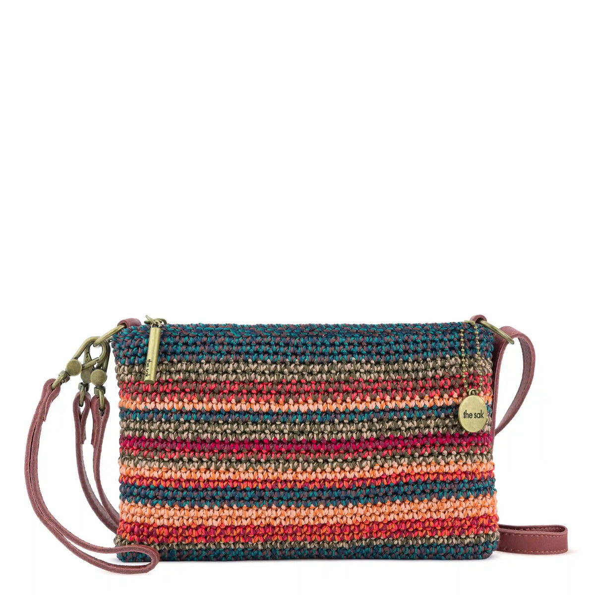 Vita Convertible Wristlet - Hand Crochet - Woodland Stripe