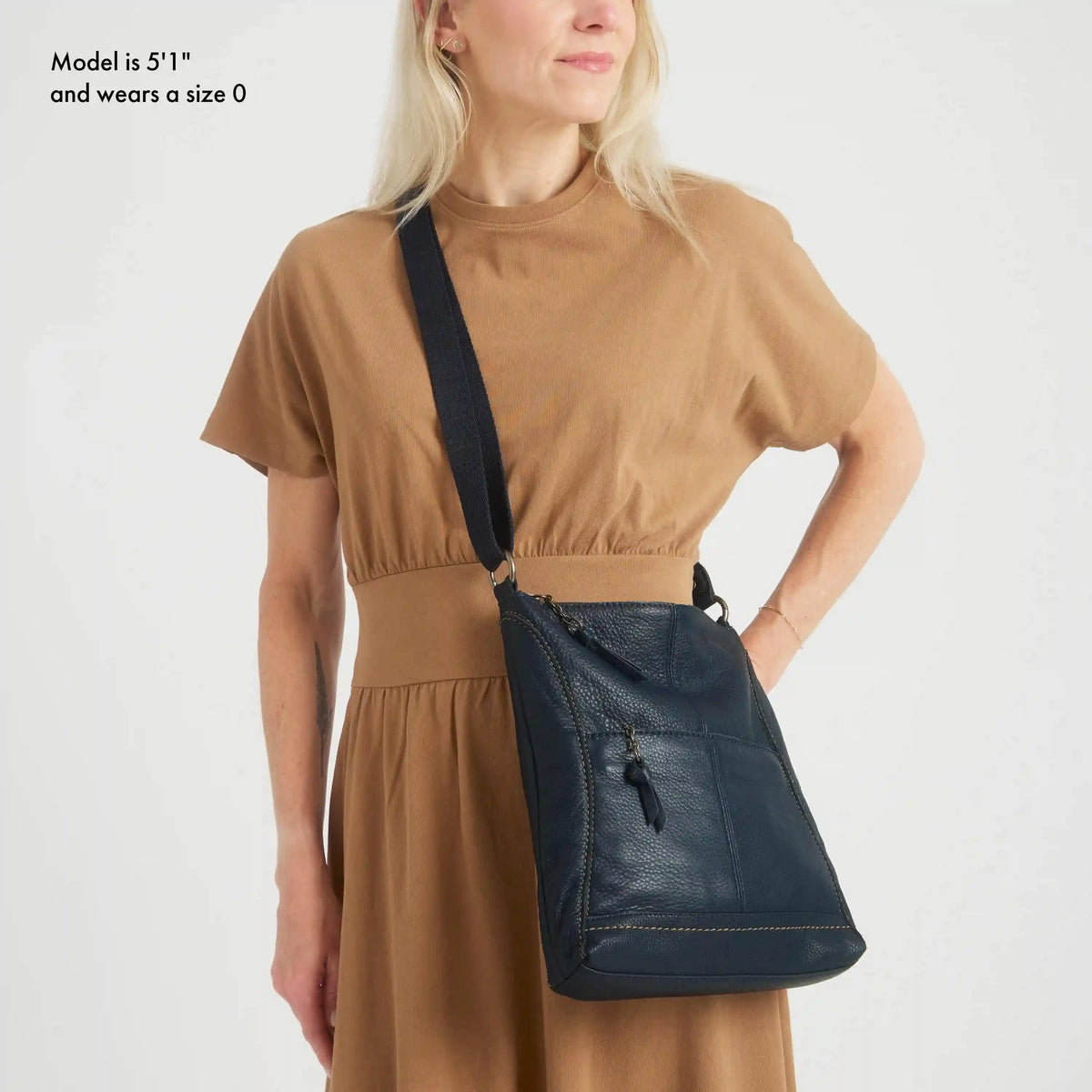 Lucia Crossbody - Leather - Indigo