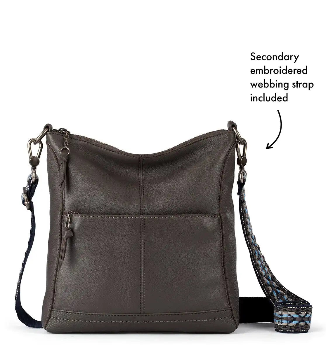 Lucia Crossbody - Leather - Slate