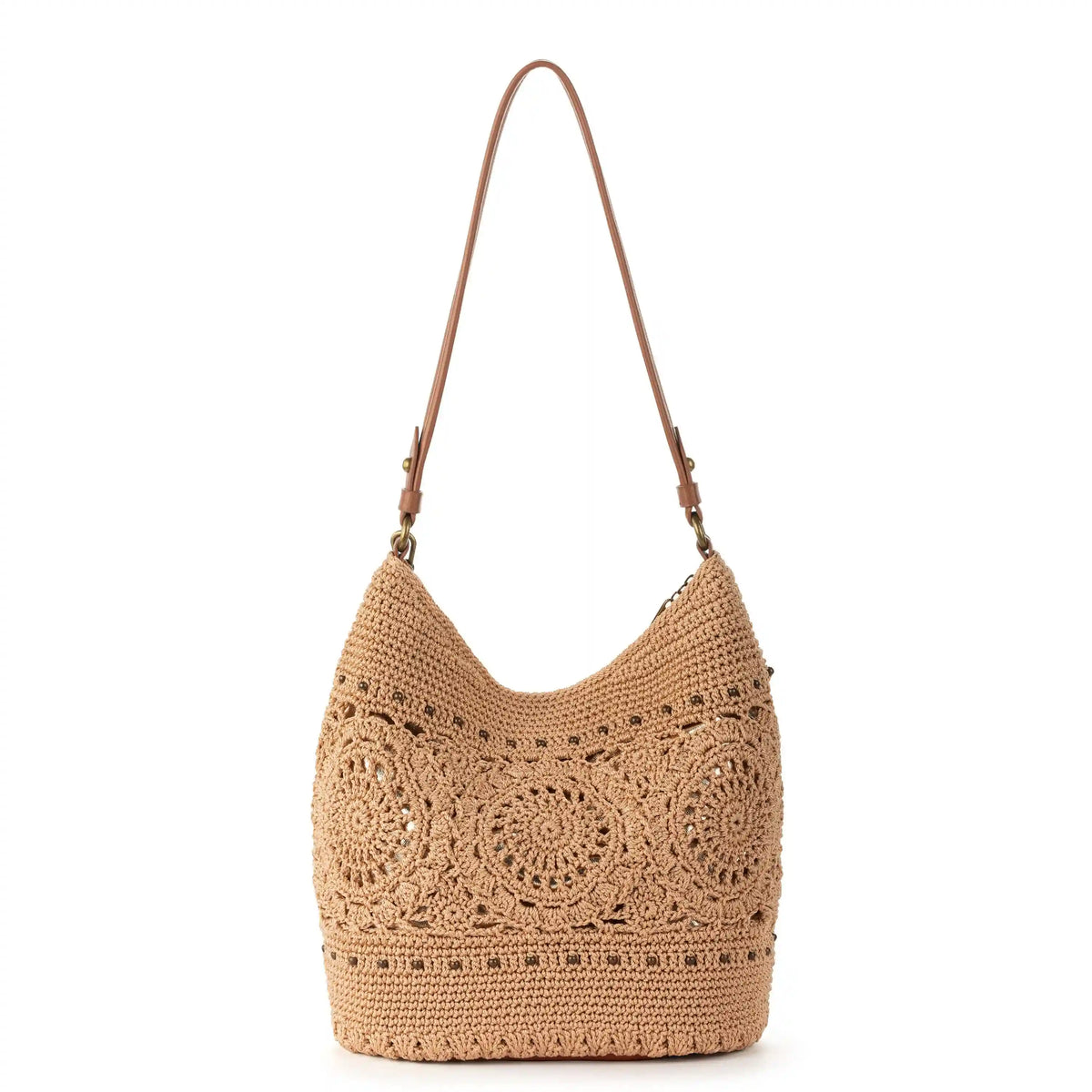 Sequoia Hobo - Hand Crochet - Bamboo Medallion