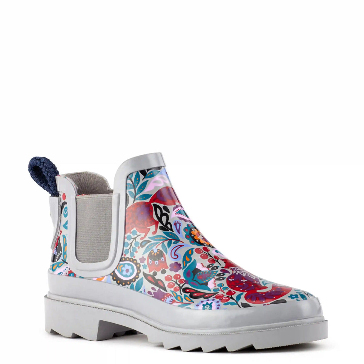 Rhyme Rainboot - Rubber - Crimson Enchanted Forest