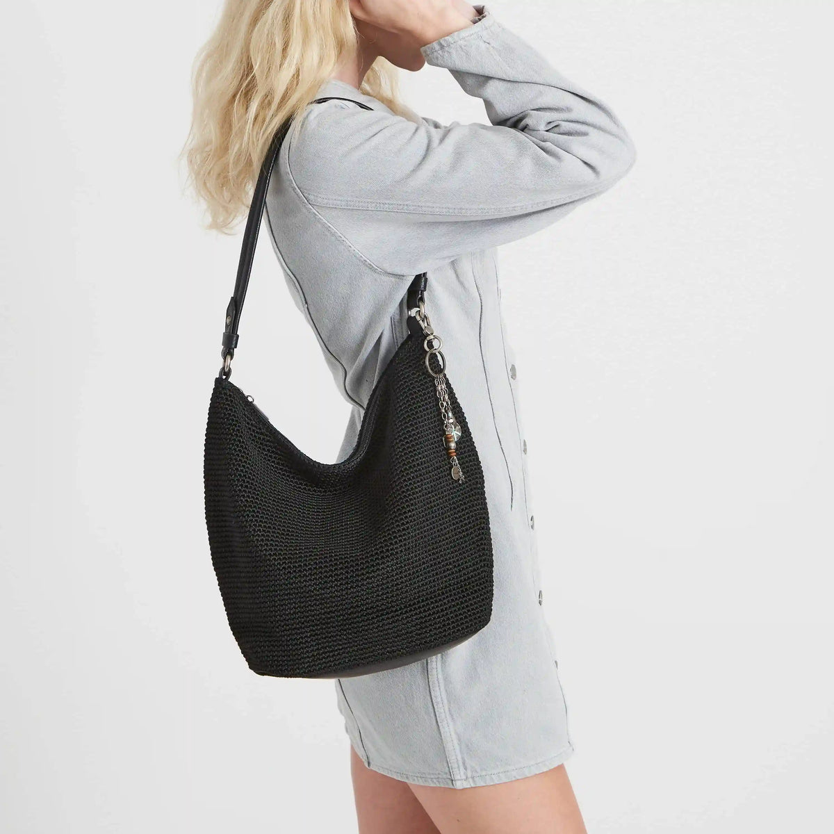 Sequoia Hobo - Hand Crochet - Black