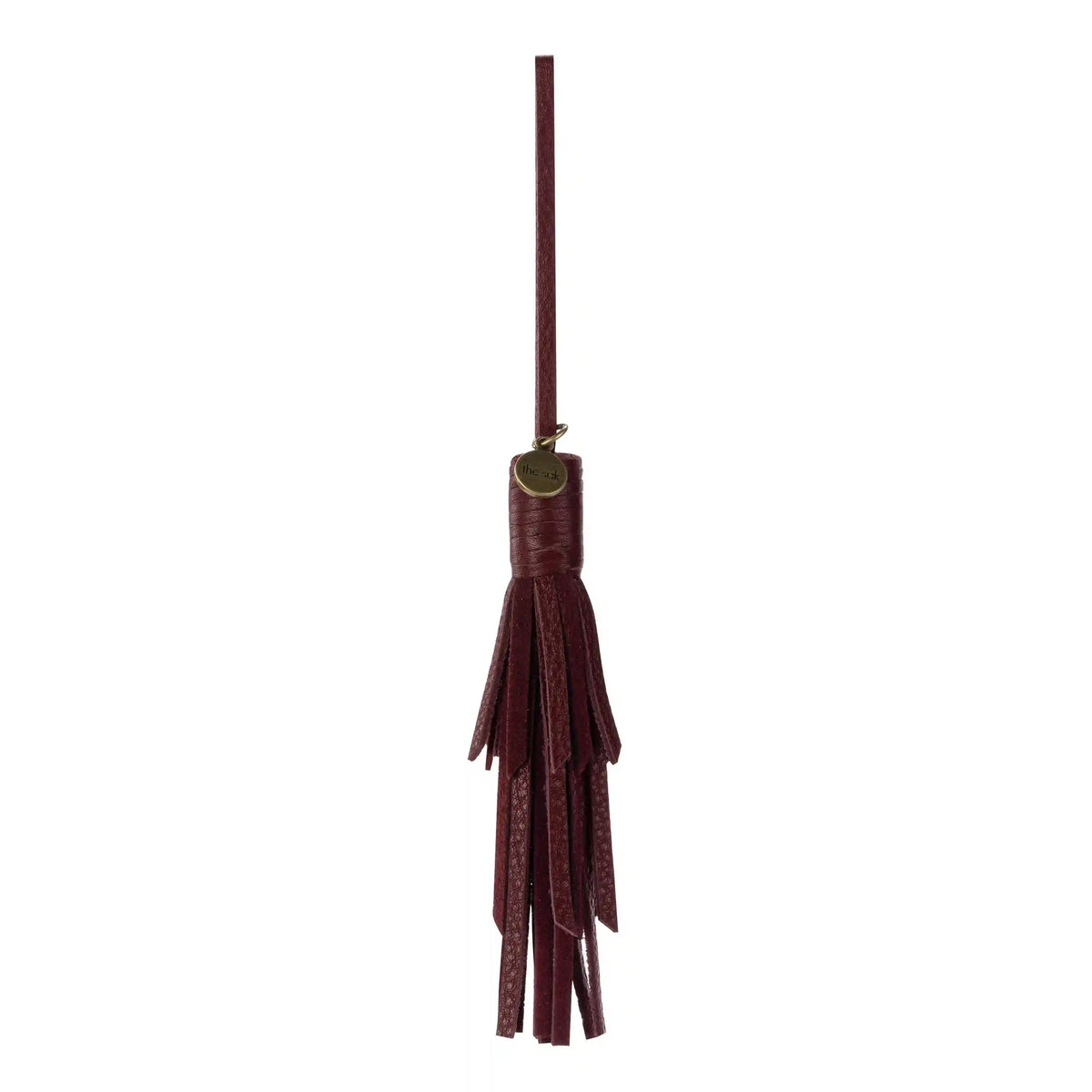 Cypress Tassel Dangle - Leather - Black Cherry