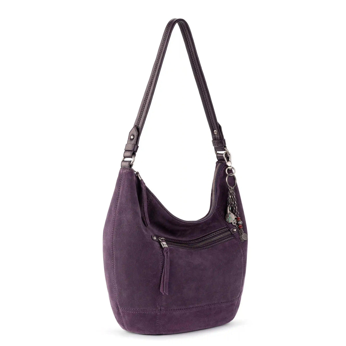 Sequoia Hobo - Leather - Aubergine Suede