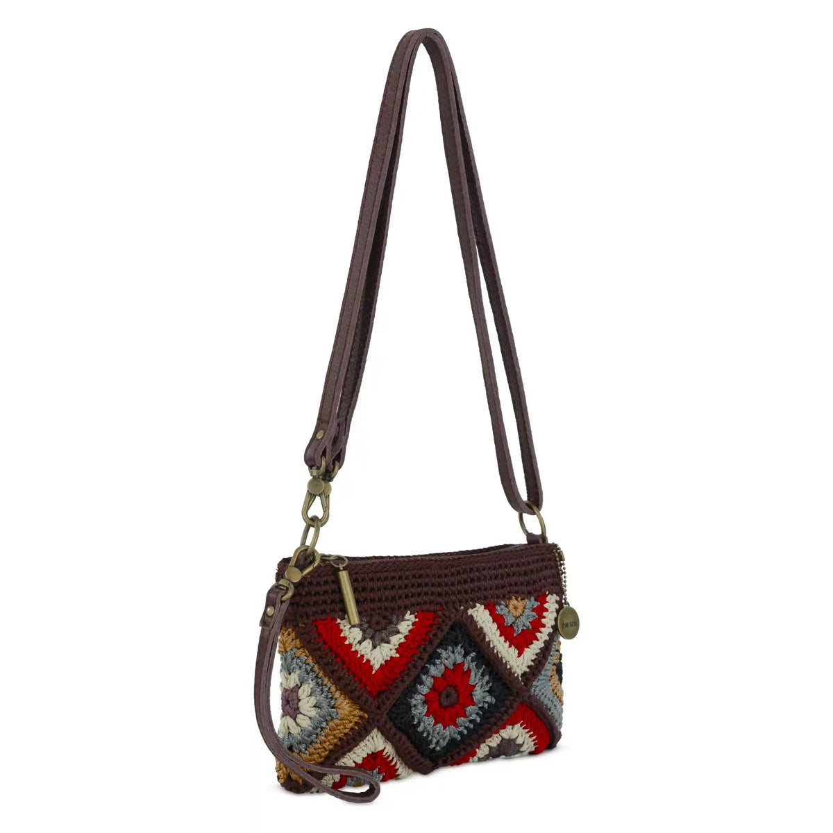 Vita Convertible Wristlet - Hand Crochet - Walnut Patch