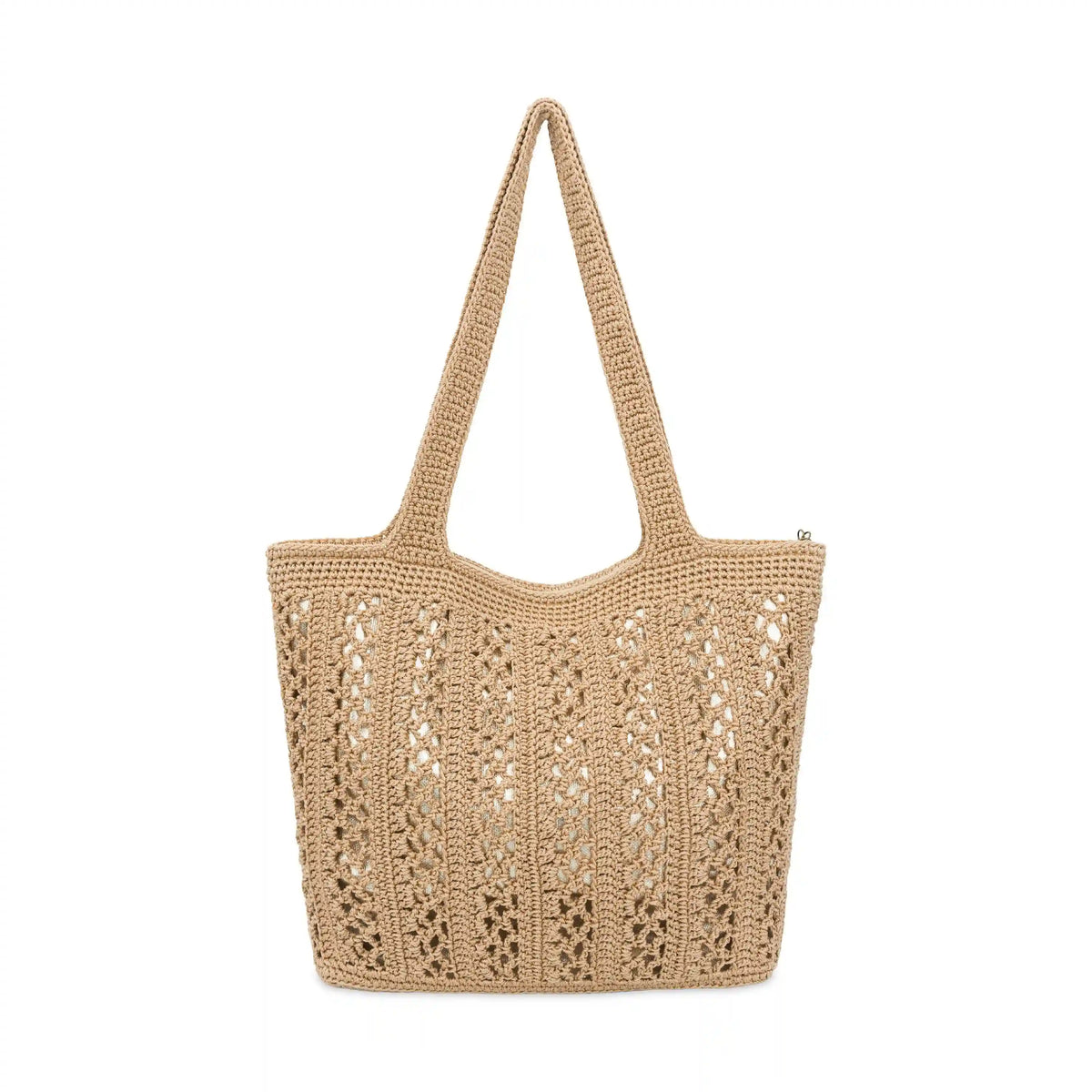 Sola Carryall Tote - Hand Crochet - Bamboo With Gold