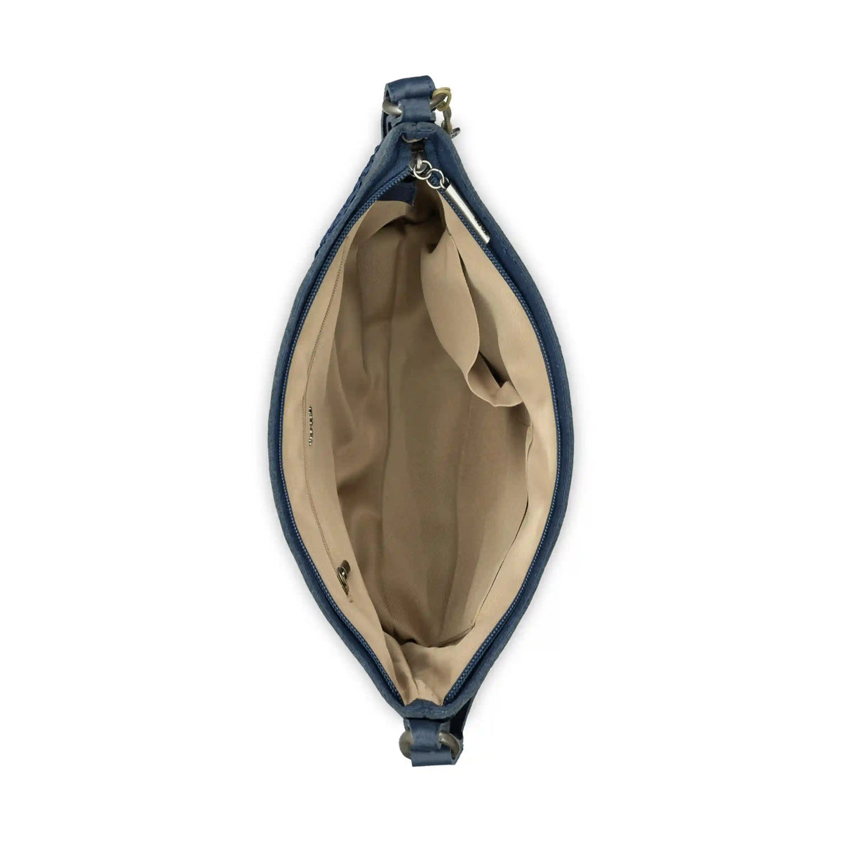 Melrose Crossbody - Hand Crochet - Denim Tonal Straw