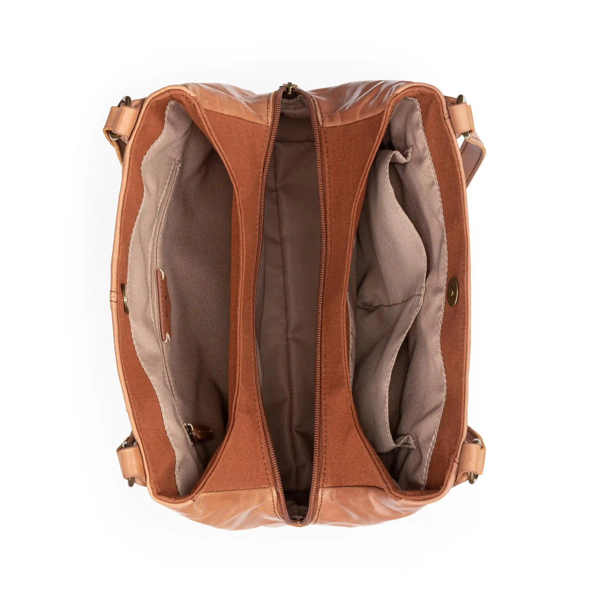 Melrose Satchel - Leather - Tobacco Floral Embossed