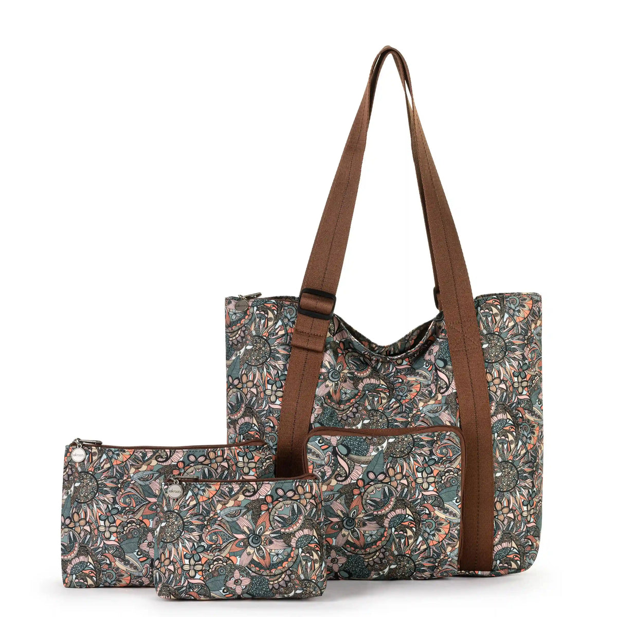 On The Go 21" Spinner Luggage Bundle - EcoTwill - Sienna Spirit Desert
