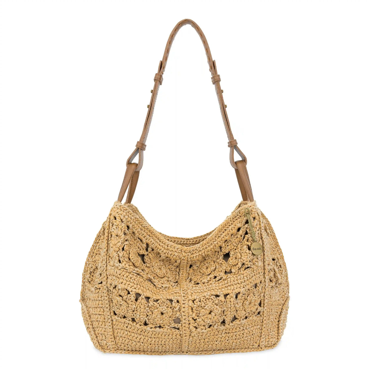 Los Feliz Hobo - Hand Crochet - Natural Tonal Flower