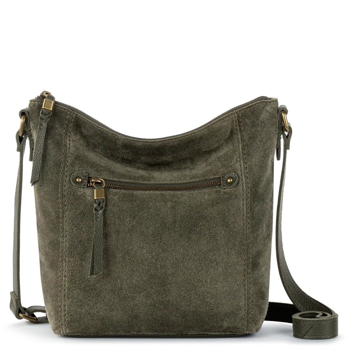 Ashland Crossbody - Leather - Moss Suede