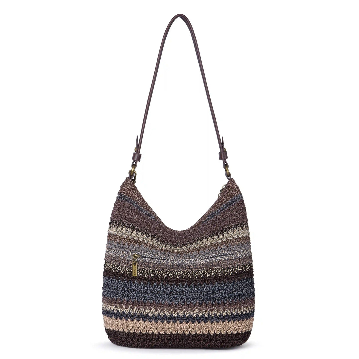 Sequoia Hobo - Hand Crochet - Aspen Stripe