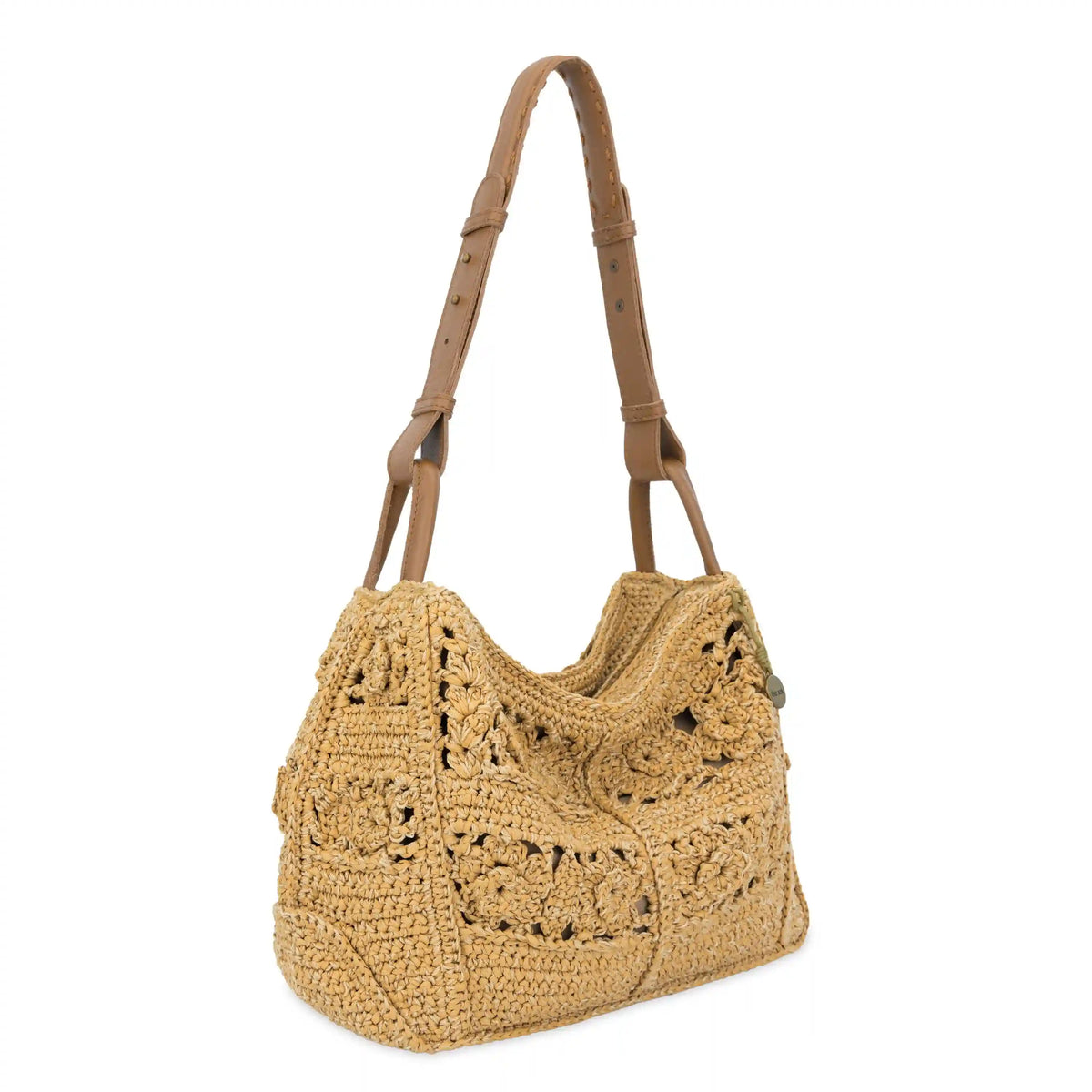 Los Feliz Hobo - Hand Crochet - Natural Tonal Flower