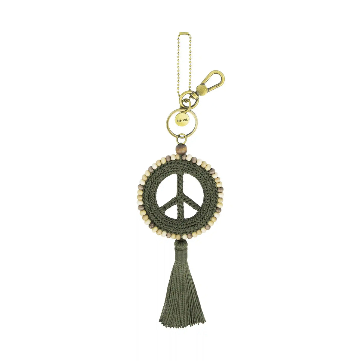 Yarnicharmz Dangle - Hand Crochet - Moss Tonal Peace