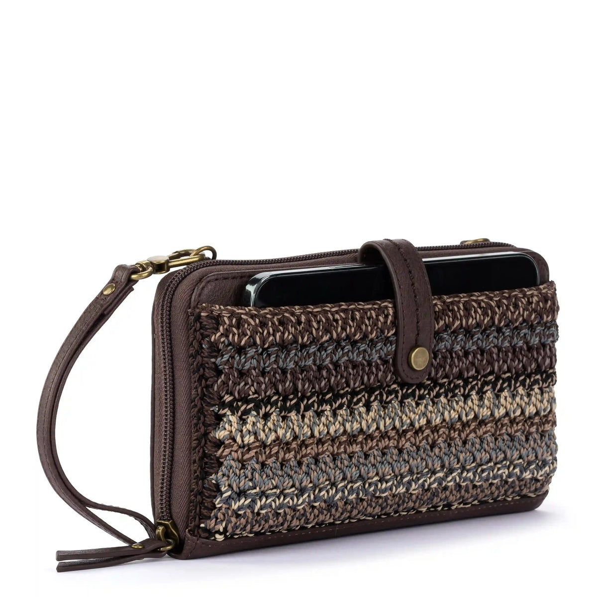 Iris Smartphone Wallet - Hand Crochet - Aspen Stripe