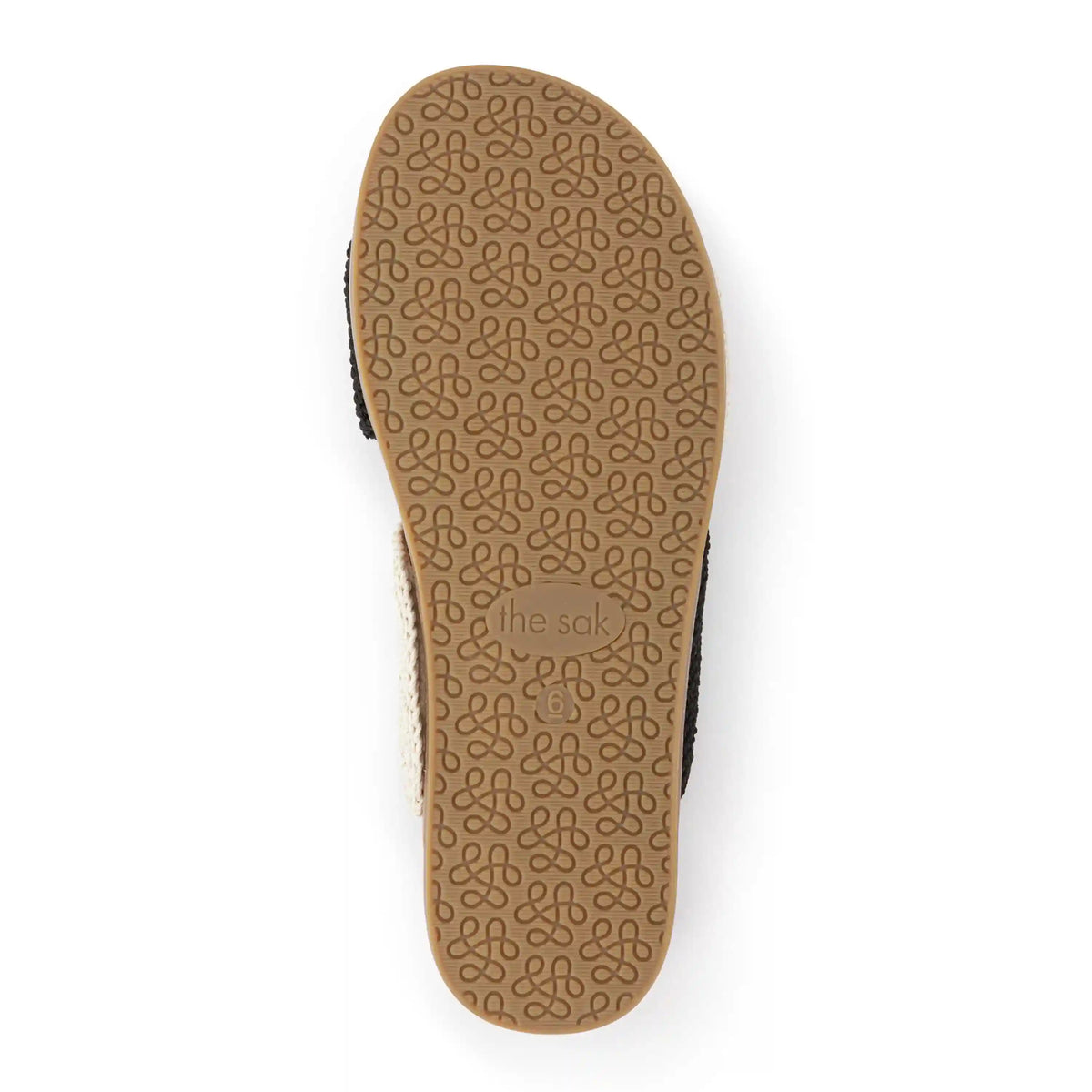 Penelope Sandal - Hand Crochet - Black Ecru Block