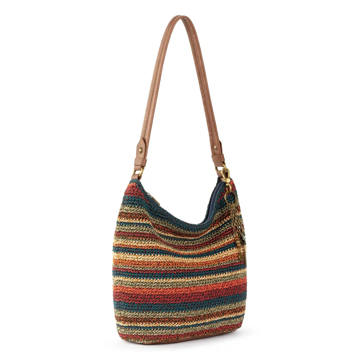 Sequoia Hobo - Hand Crochet - Woodland Stripe