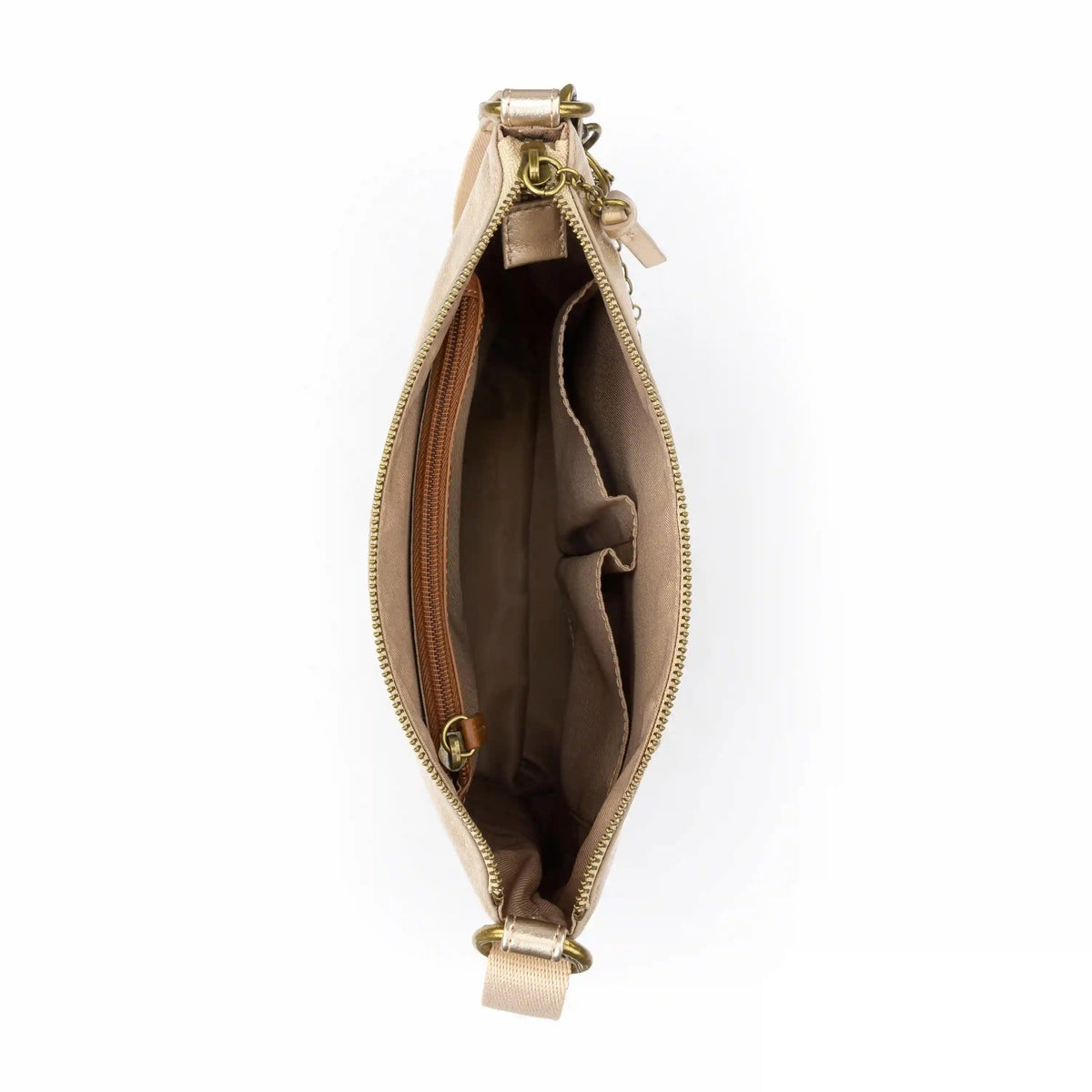 Lucia Crossbody - Leather - Light Gold