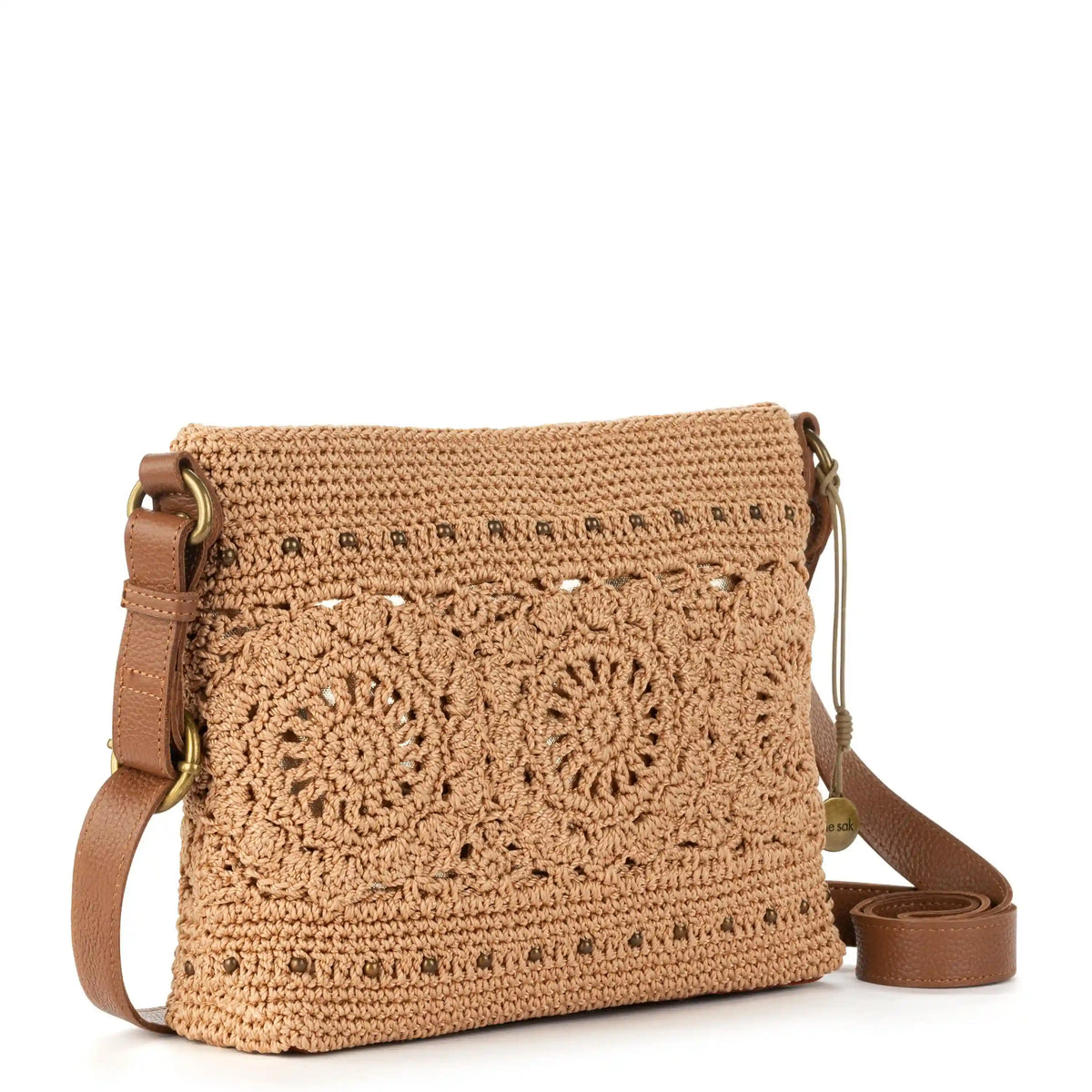 Melrose Crossbody - Hand Crochet - Bamboo Medallion