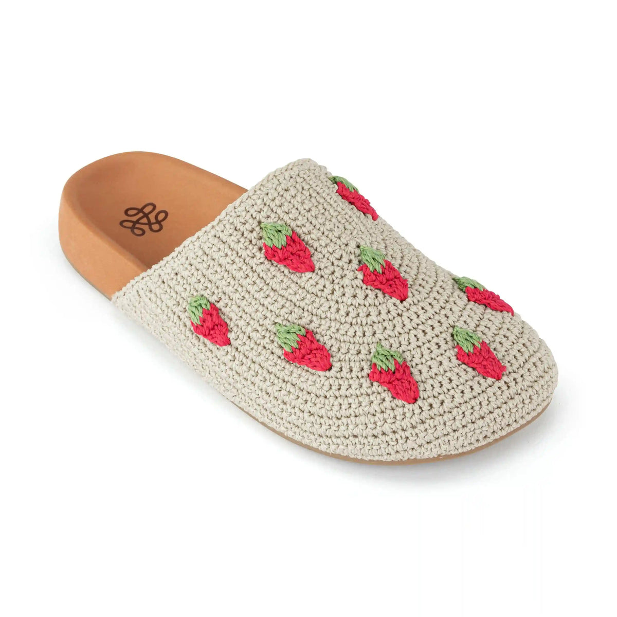 Bolinas Clog - Hand Crochet - Natural Strawberries