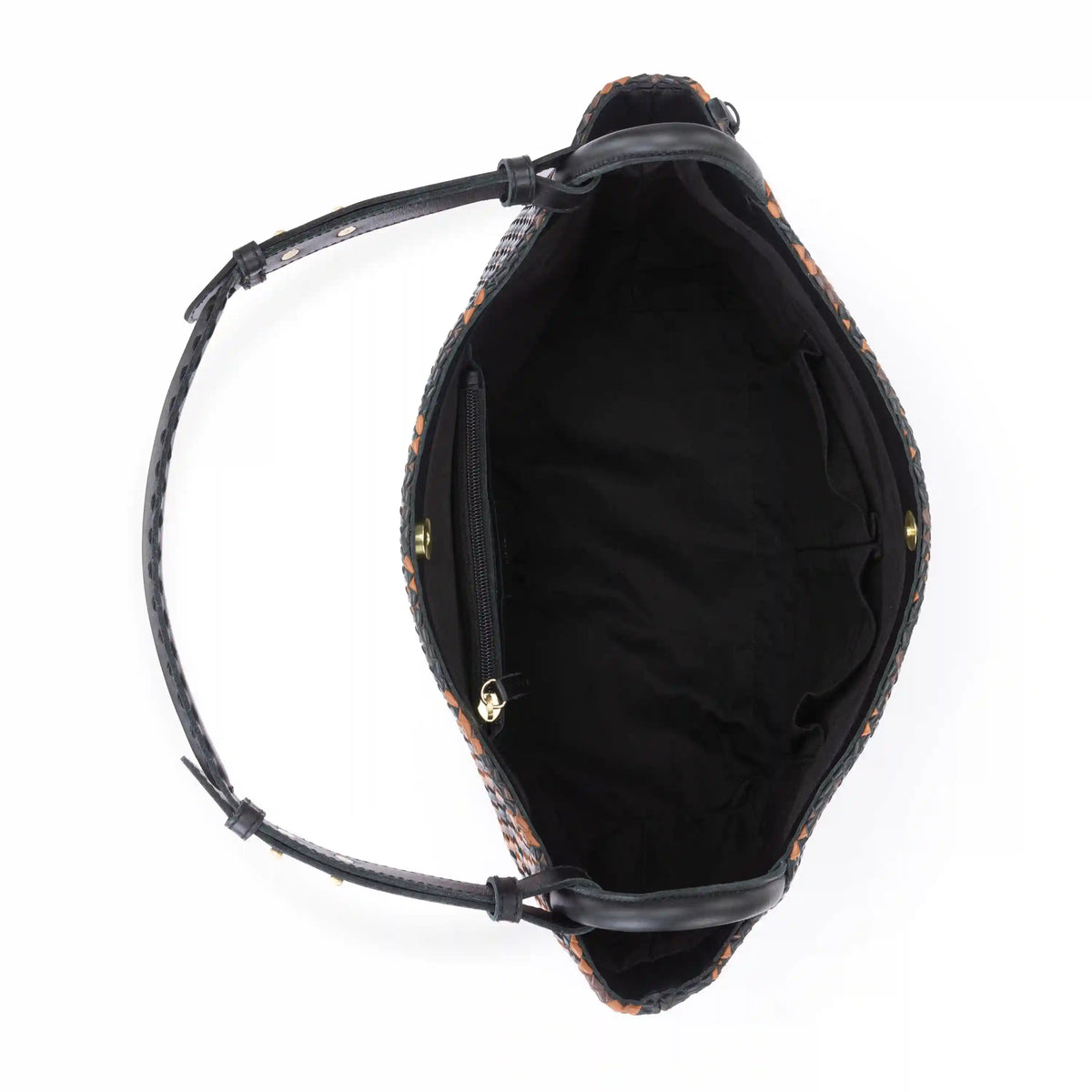 Los Feliz Medium Tote - Leather - Espresso Woven
