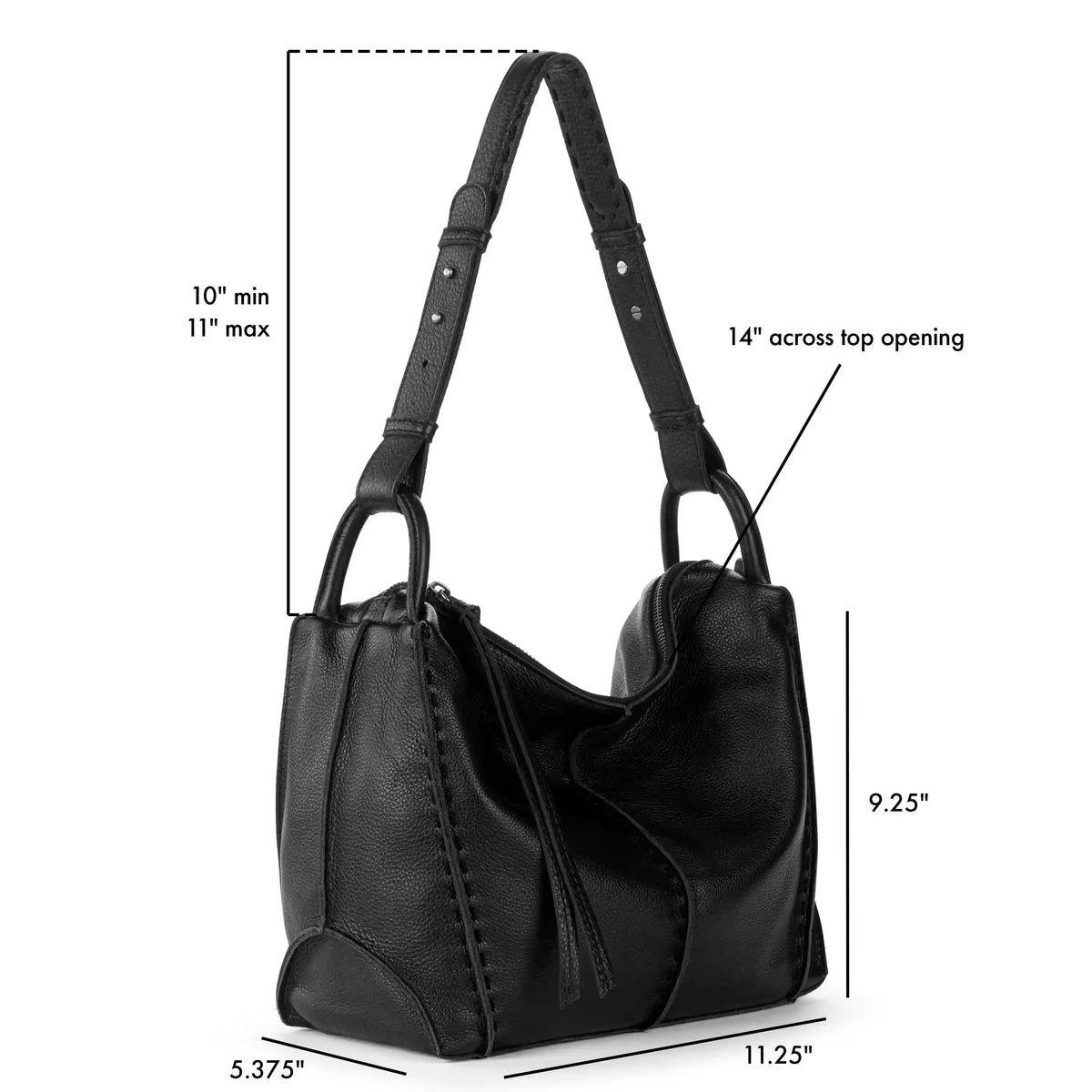 Los Feliz Hobo - Leather - Black