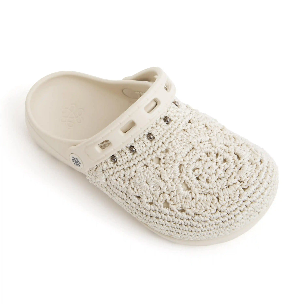 Bolo Clog - Hand Crochet - Natural Medallion