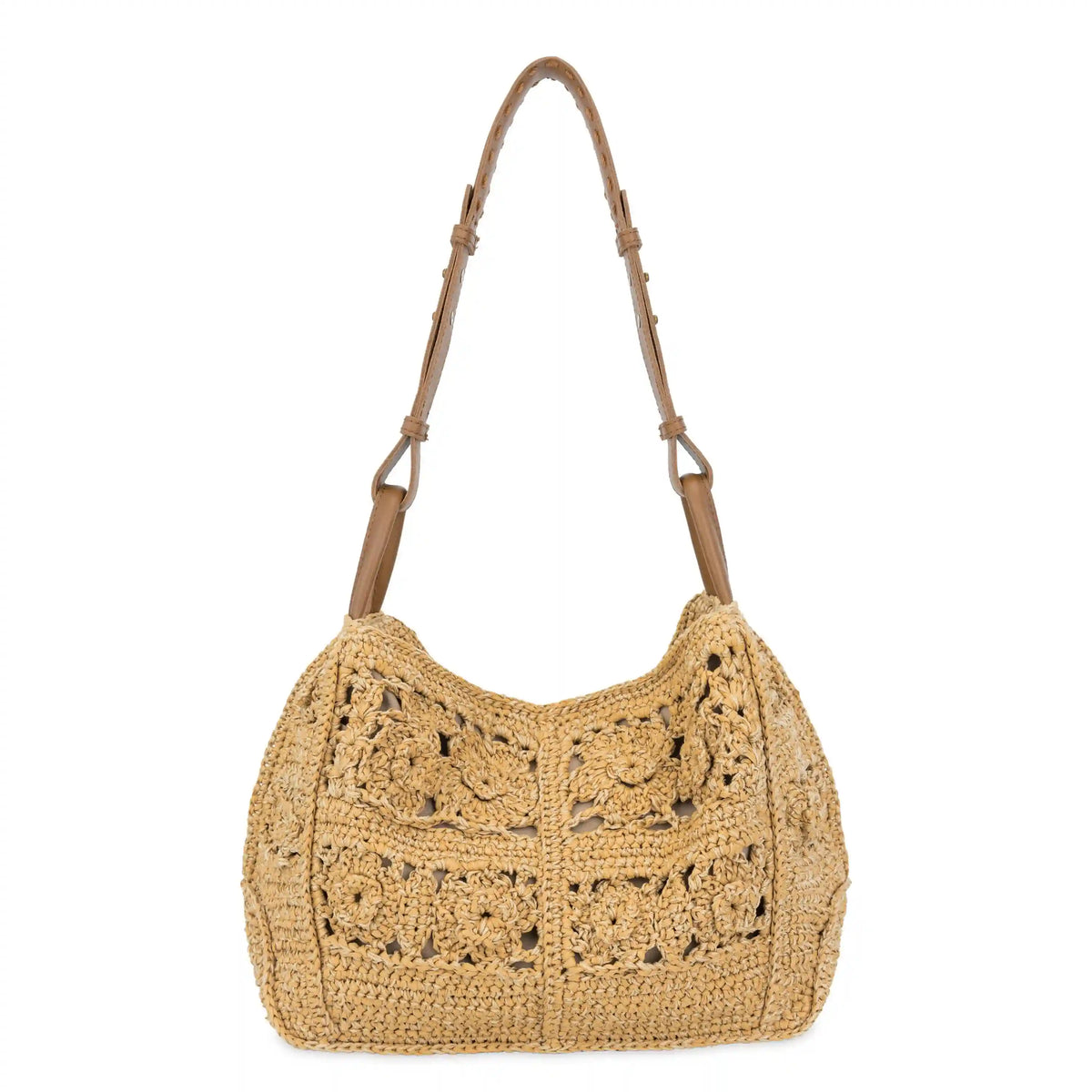 Los Feliz Hobo - Hand Crochet - Natural Tonal Flower
