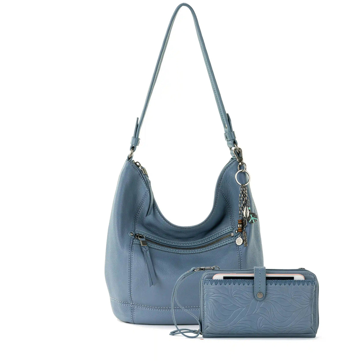 Sequoia Leather Hobo + Iris Smartphone Wallet Bundle