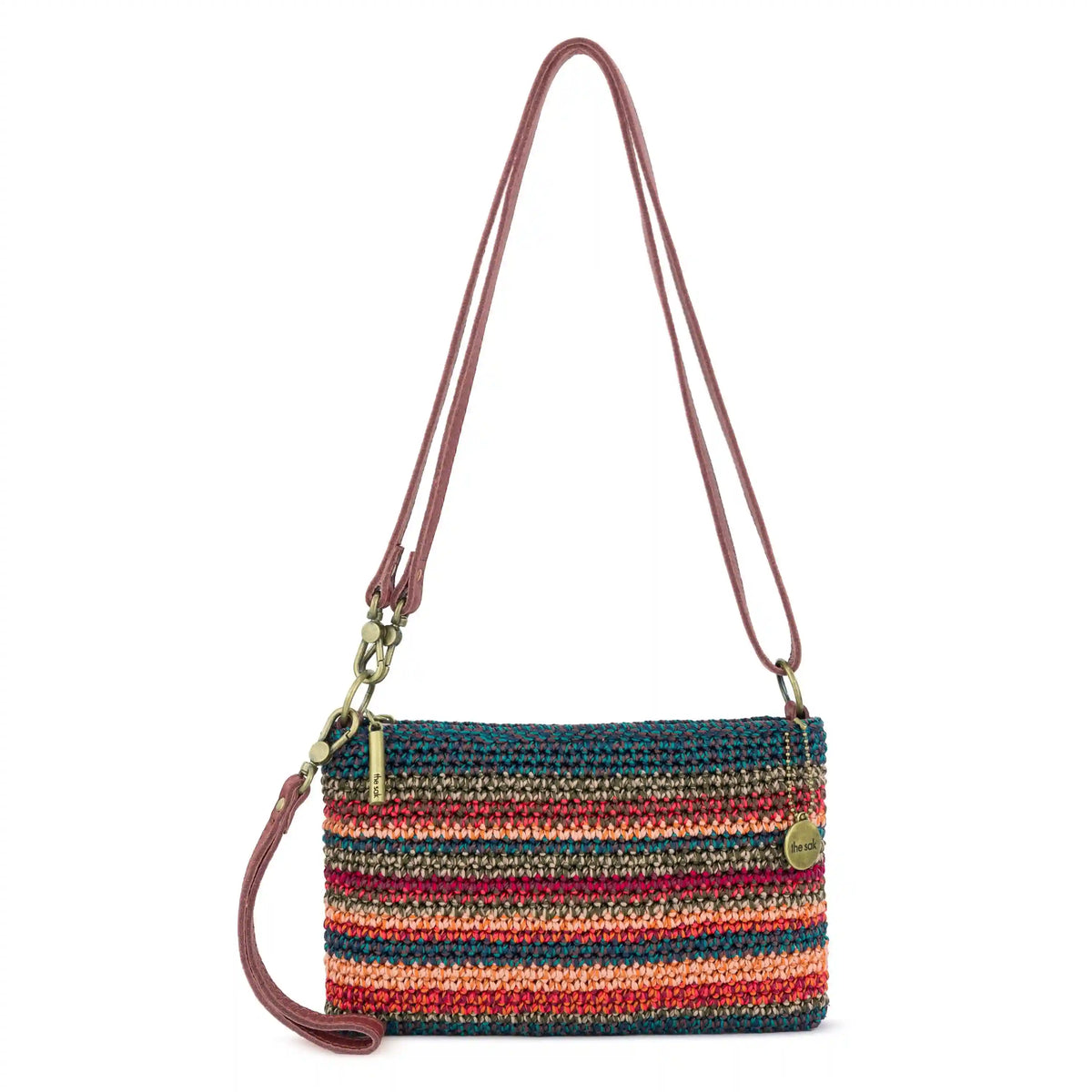 Vita Convertible Wristlet - Hand Crochet - Woodland Stripe