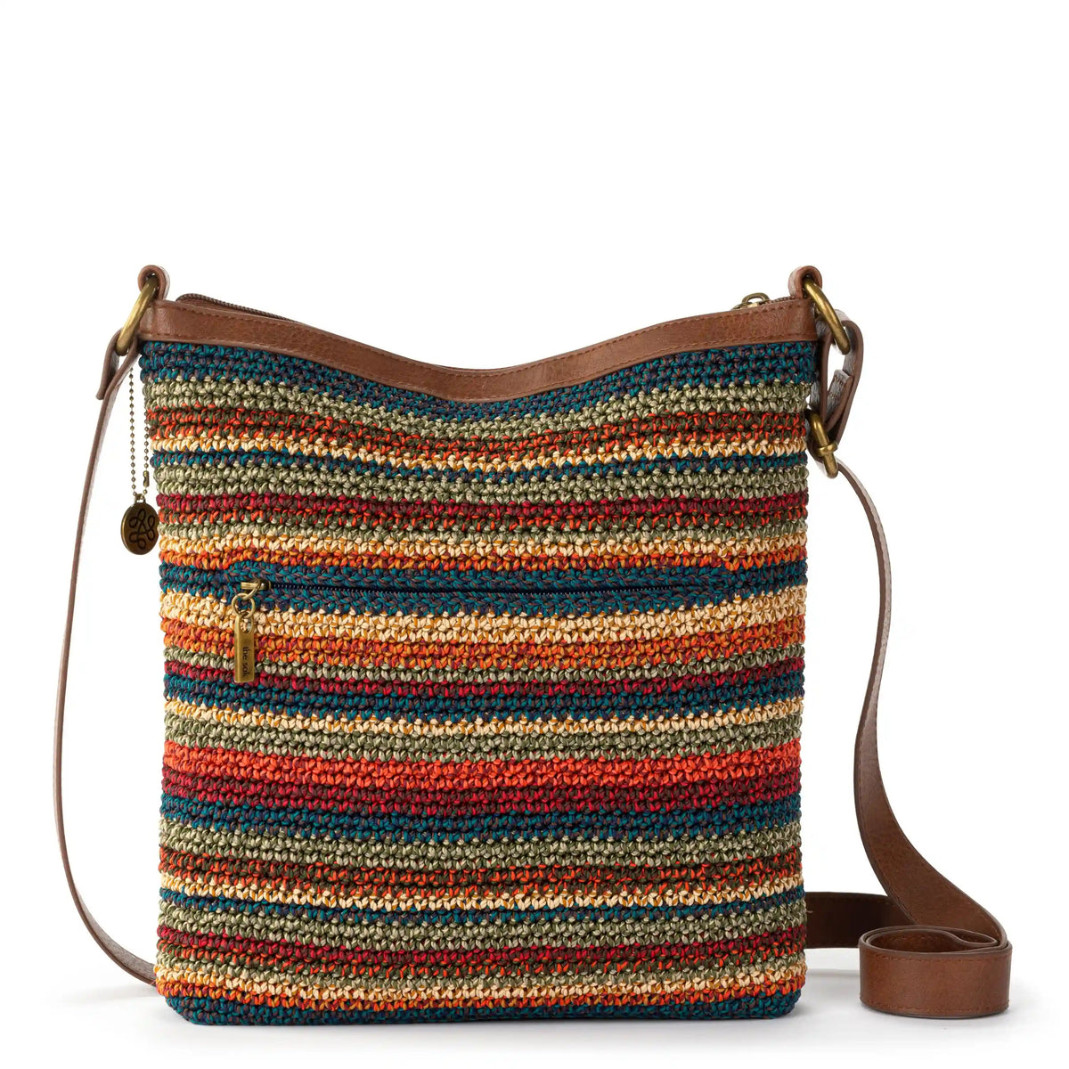Lucia Crossbody - Hand Crochet - Woodland Stripe