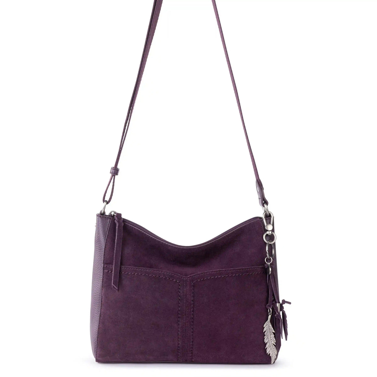 Alameda Crossbody - Leather - Aubergine Suede