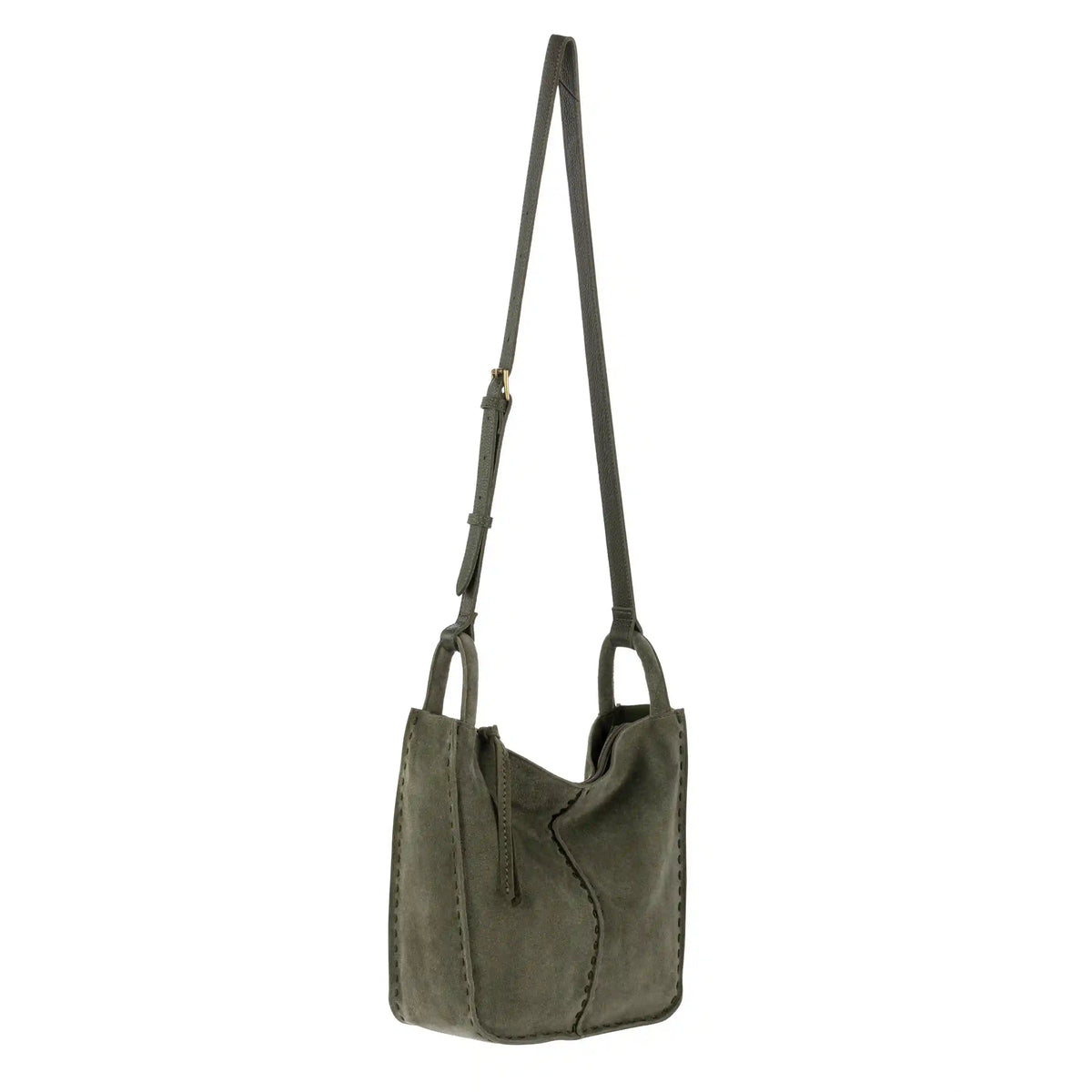 Los Feliz Crossbody - Leather - Moss Suede