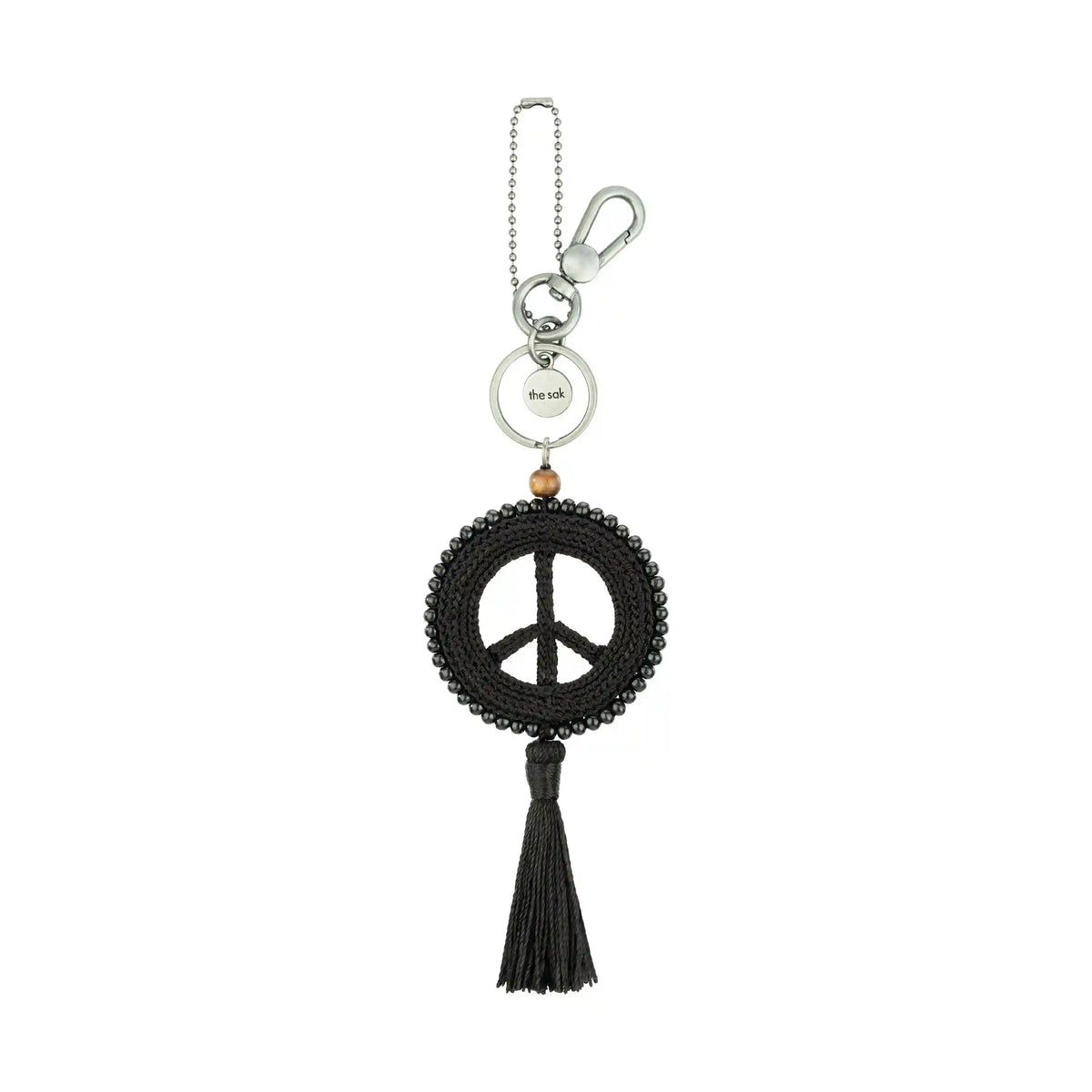 Yarnicharmz Dangle - Hand Crochet - Black Tonal Peace